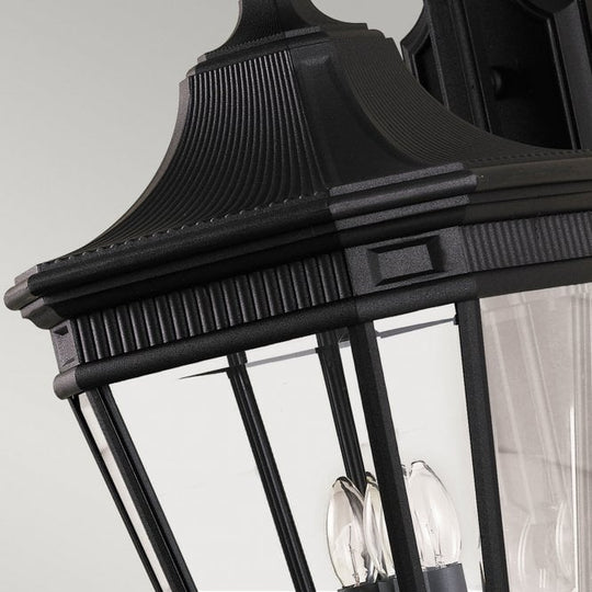 Cotswold Lane Large Wall Lantern with a black finish