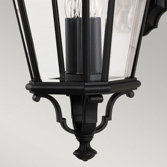 Cotswold Lane Large Wall Lantern with a black finish