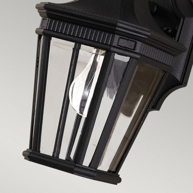 Cotswold Lane Small Wall Lantern with a black finish