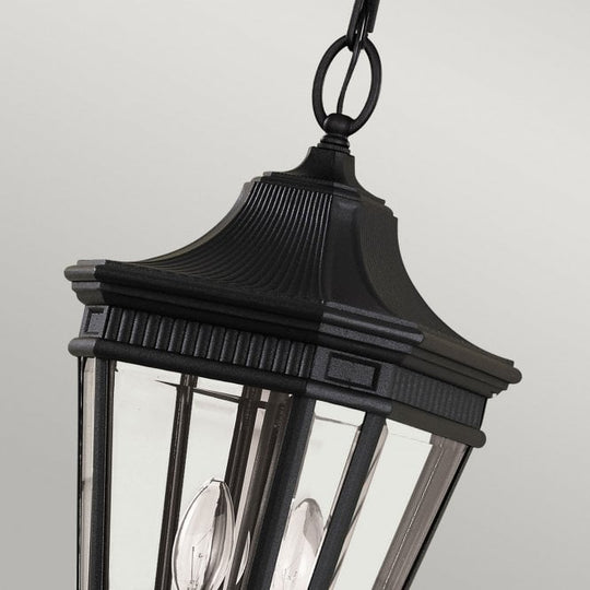 Cotswold Lane Medium Chain Lantern with a black finish
