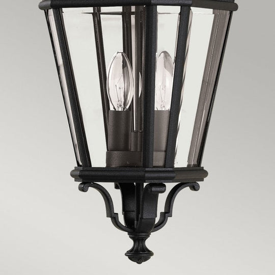 Cotswold Lane Medium Chain Lantern with a black finish