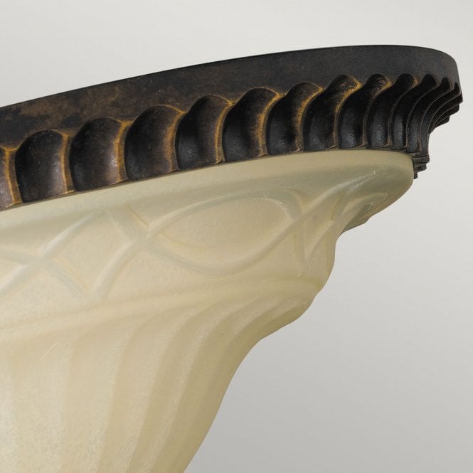 Drawing Room Flush Mount Amber snow scavo glass