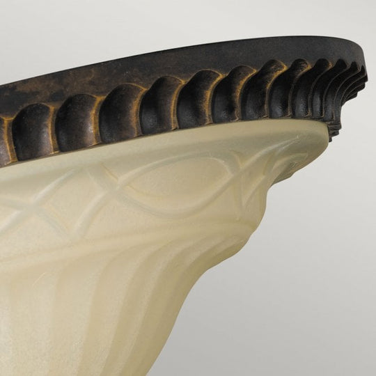 Drawing Room Flush Mount Amber snow scavo glass