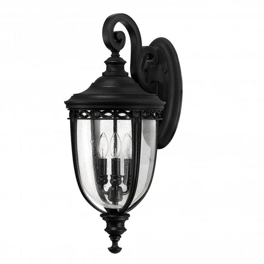 English Bridle 3 Light Large Wall Lantern with Black finish