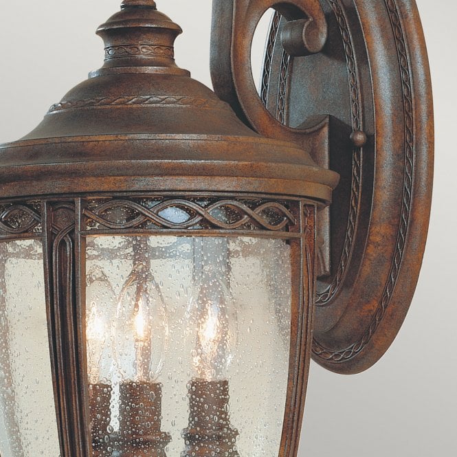 English Bridle Medium Wall Lantern with a British Bronze finish