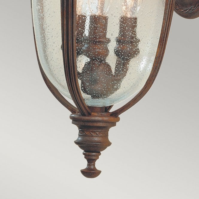 English Bridle Medium Wall Lantern with a British Bronze finish