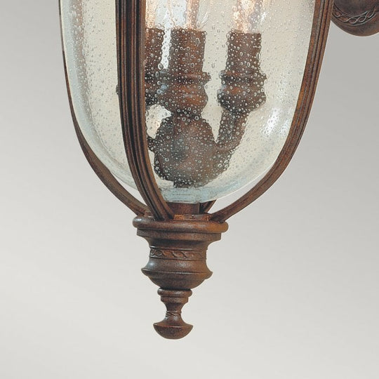 English Bridle Medium Wall Lantern with a British Bronze finish