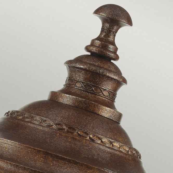 English Bridle 3 Light Large Pedestal British Bronze finish