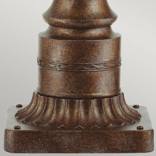 English Bridle 3 Light Large Pedestal British Bronze finish