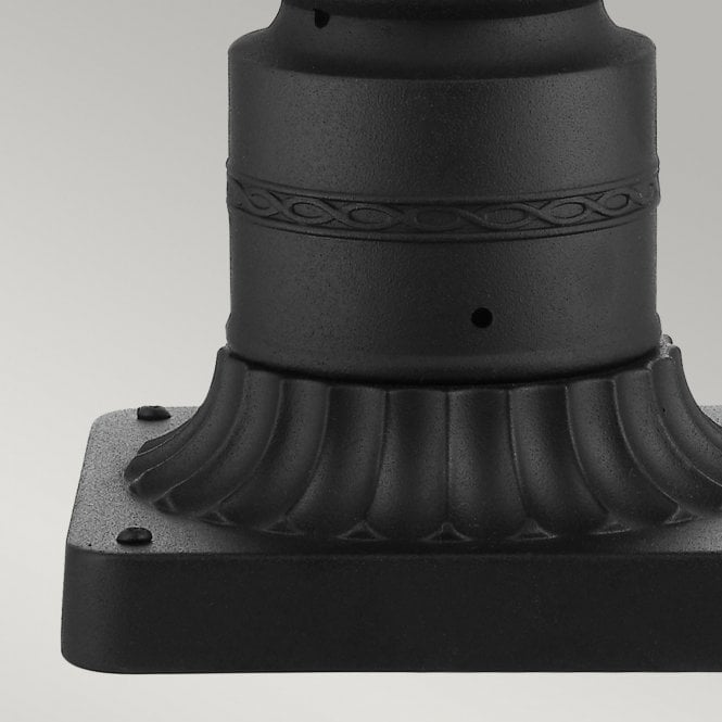 English Bridle 3 Light Medium Pedestal in a Black finish