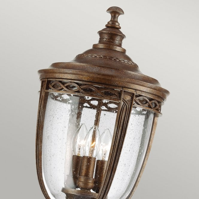 English Bridle Large Lamp Post with British Bronze finish