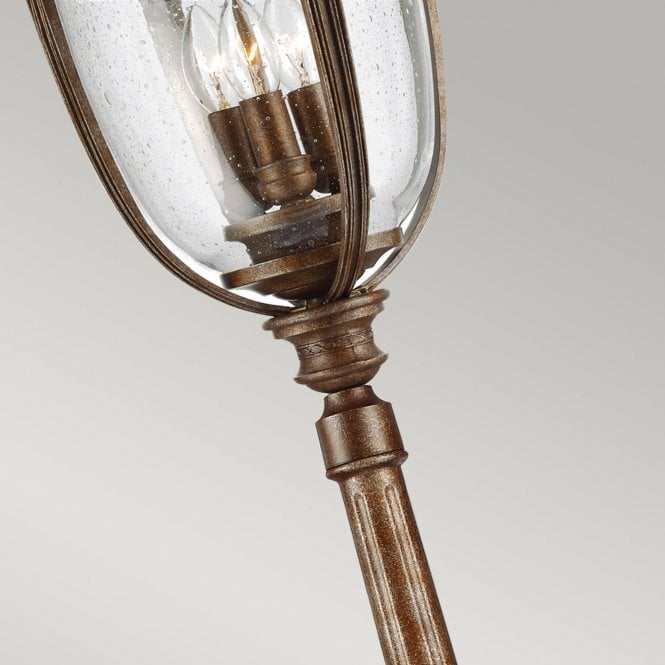 English Bridle Large Lamp Post with British Bronze finish