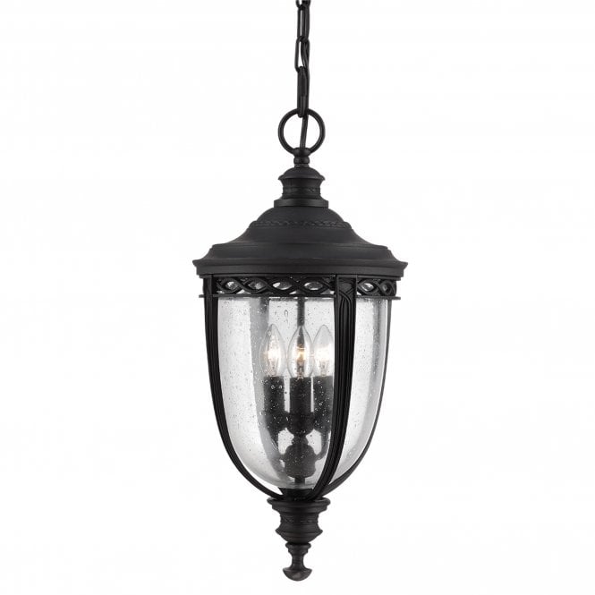 English Bridle Large Chain Lantern in a Black finish