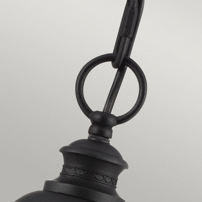 English Bridle Large Chain Lantern in a Black finish