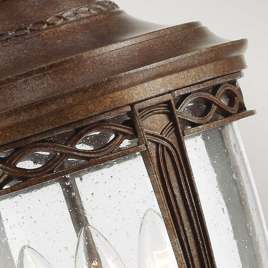 English Bridle Large Chain Lantern in a  British Bronze finish