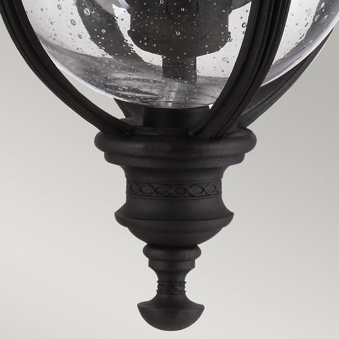 English Bridle 3 Light Medium Chain Lantern in Black finish