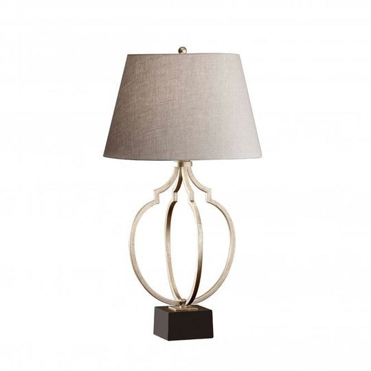 Grandeur Table Lamp with Ebonized Silver Leaf / Black finish