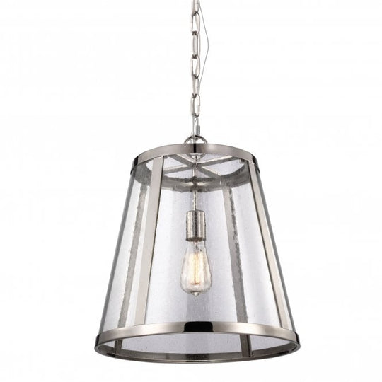 Harrow Medium Pendant with a Polished Nickel finish