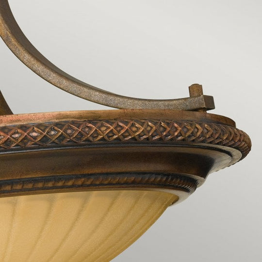 Kelham Hall Semi-Flush Light Firenze Gold/British Bronze