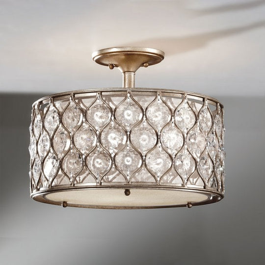 Lucia Semi-Flush Light Burnished Silver