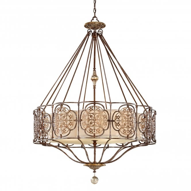Marcella 4Lt Chandelier British Bronze/Oxidized Bronze