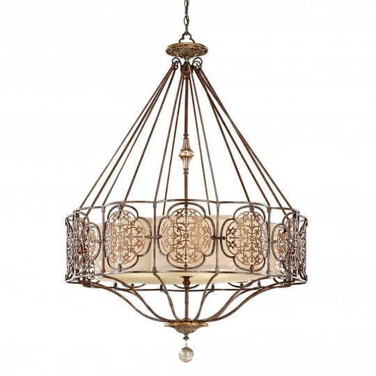 Marcella 4Lt Chandelier British Bronze/Oxidized Bronze