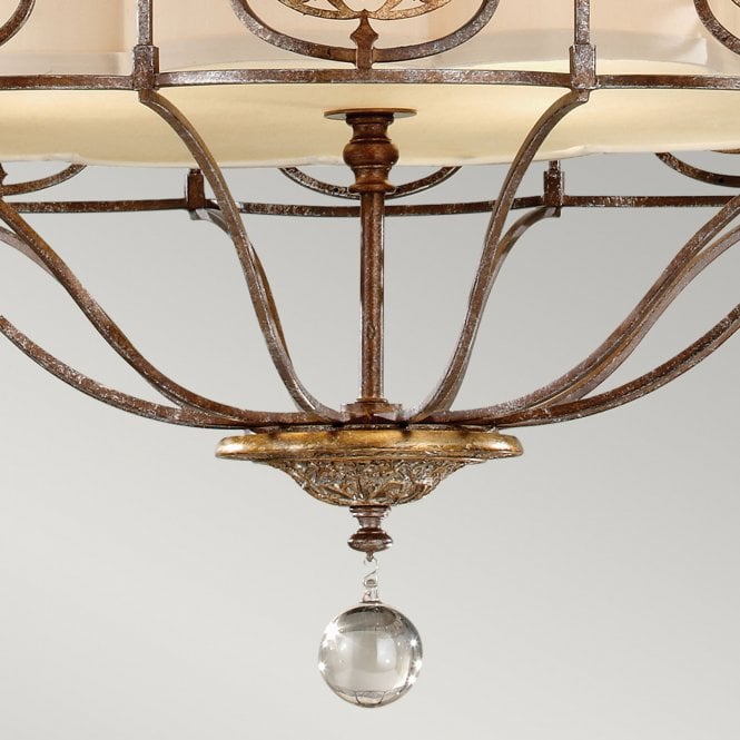 Marcella 4Lt Chandelier British Bronze/Oxidized Bronze