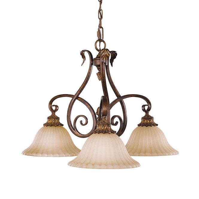 Sonoma Valley 3Lt Chandelier Aged Tortoise Shell