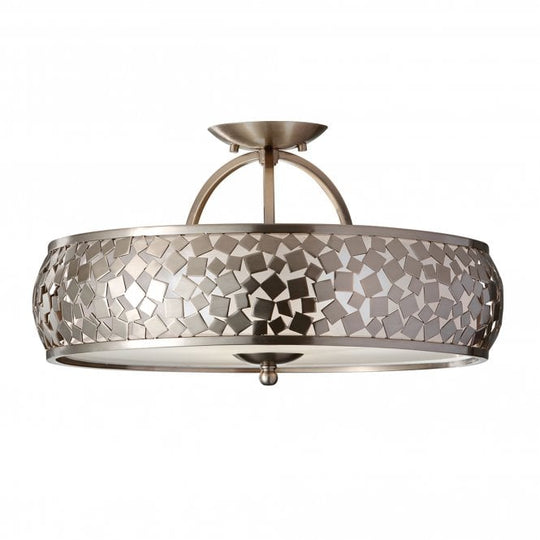 Zara Semi-Flush Light Brushed Steel