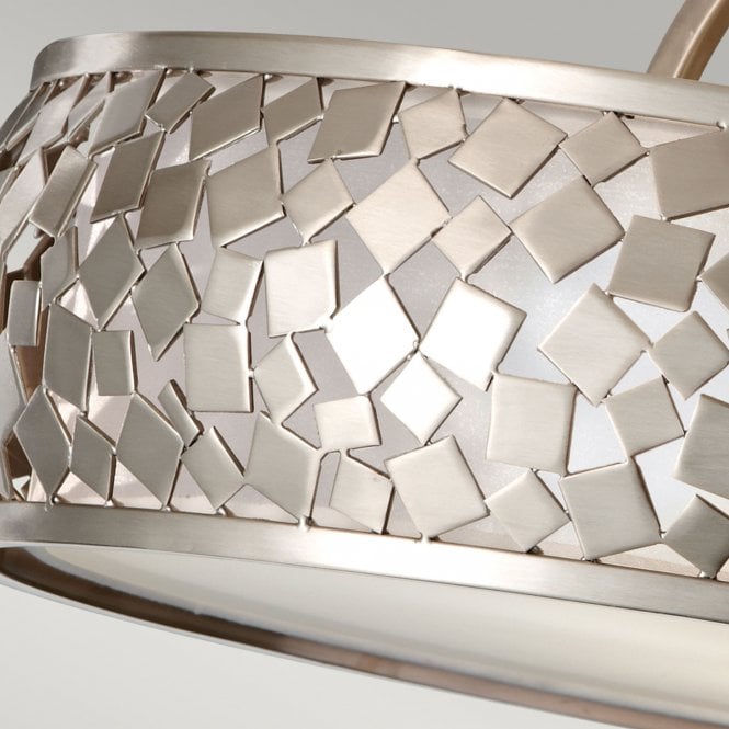 Zara Semi-Flush Light Brushed Steel