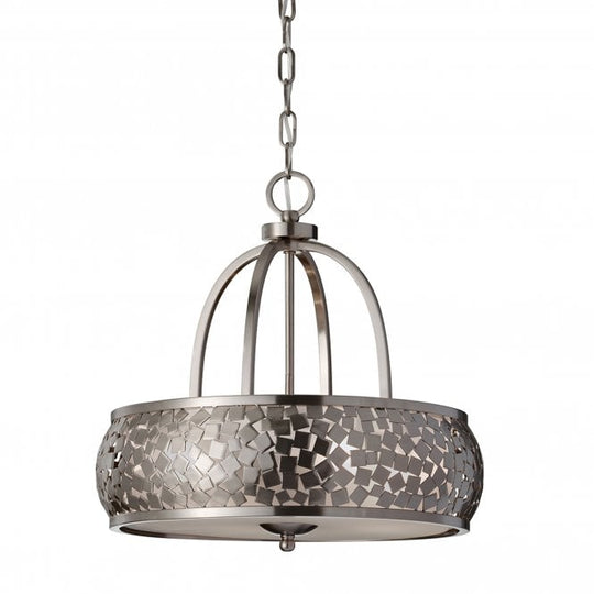 Zara 4Lt Chandelier Brushed Steel