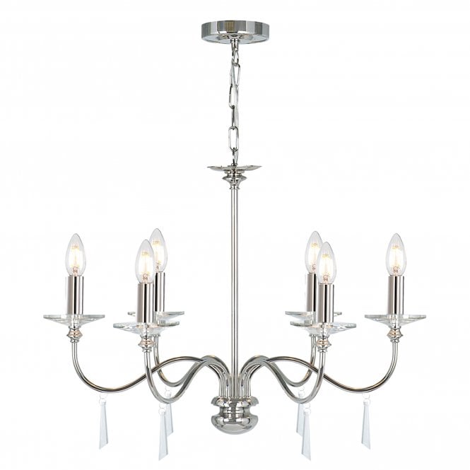 Finsbury Park 6 Light Chandelier in a Old Bronze finish