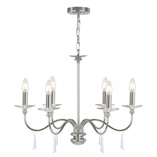 Finsbury Park 6 Light Chandelier in a Old Bronze finish