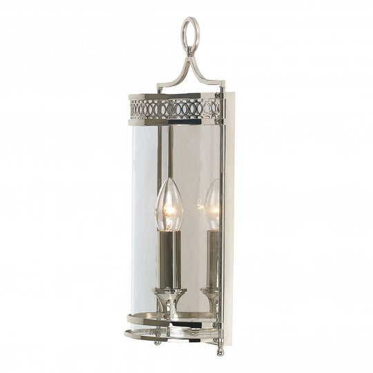Guildhall Wall Light in a Polished Nickel finish