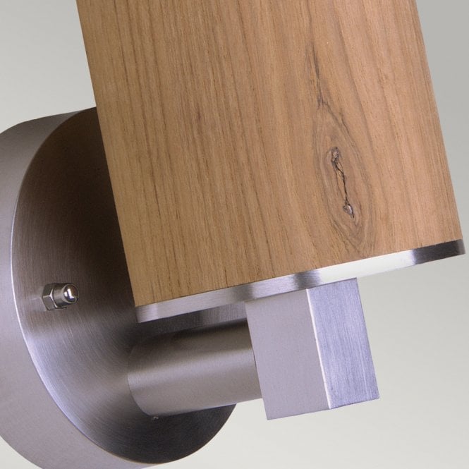Poole Wall Light Stainless Steel And Teak