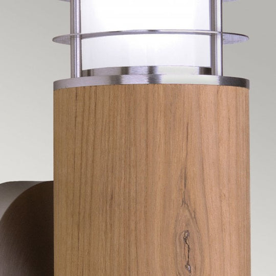 Poole Wall Light Stainless Steel And Teak
