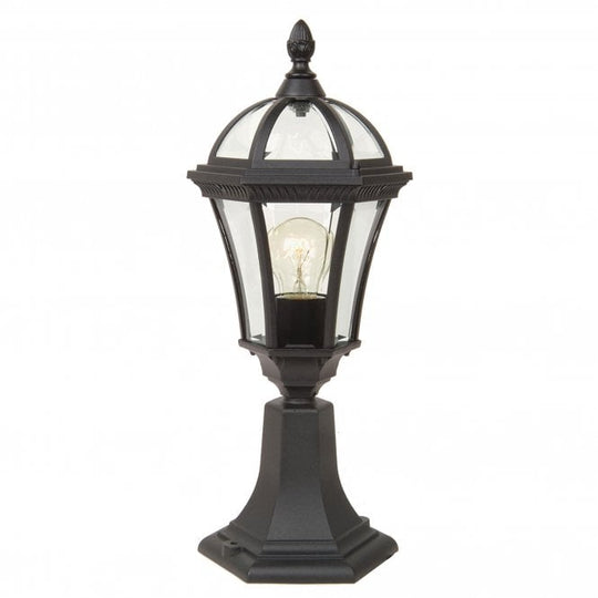 Ledbury Pedestal Lantern Black
