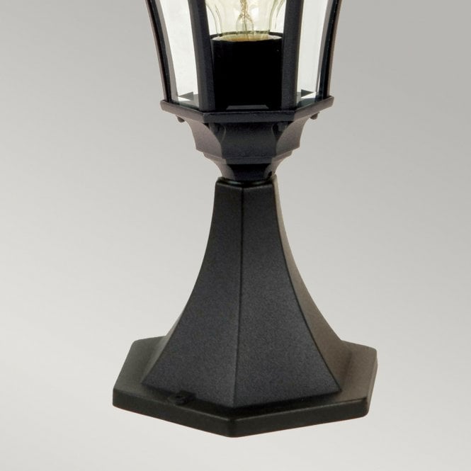 Ledbury Pedestal Lantern Black