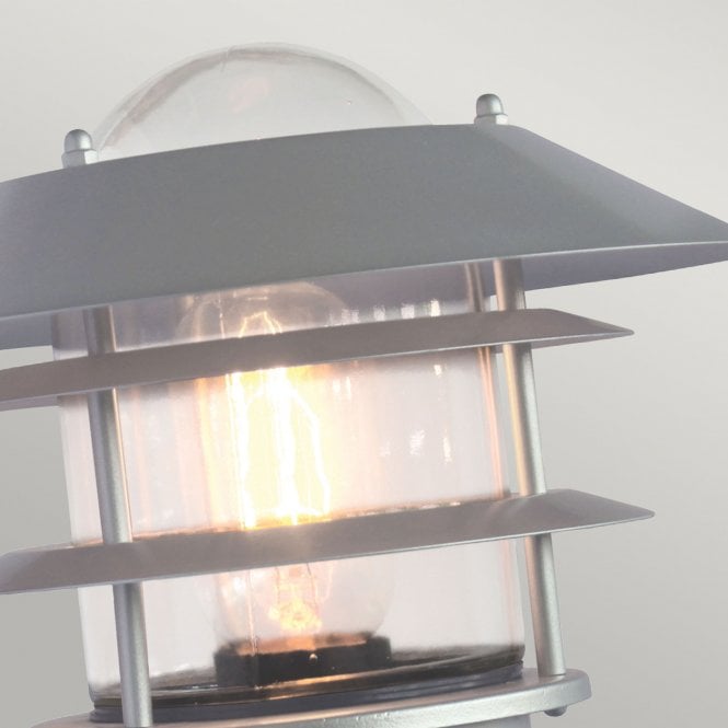 Helsingor Pir Wall Lanternin a silver finish