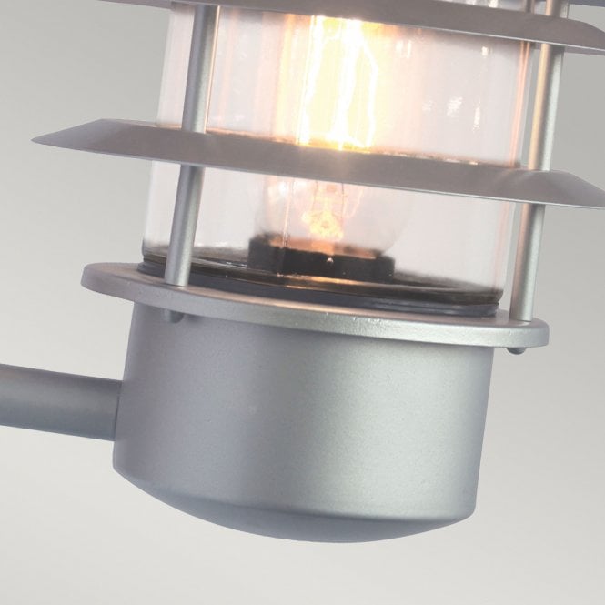 Helsingor Pir Wall Lanternin a silver finish