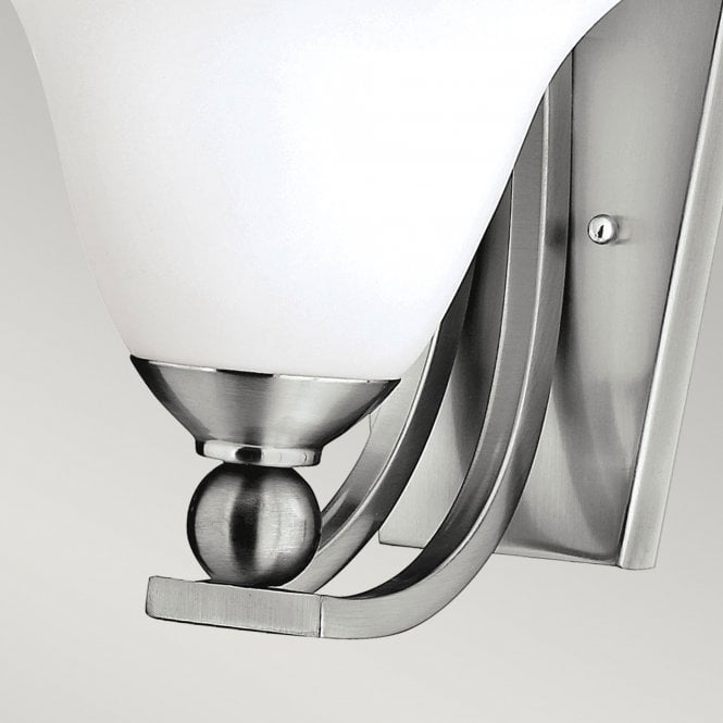 Bolla 1Lt Wall Light Brushed Nickel