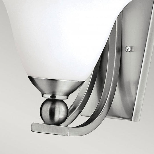 Bolla 1Lt Wall Light Brushed Nickel