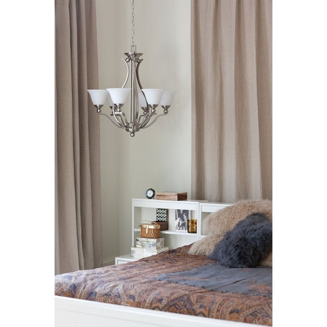 Bolla 5Lt Chandelier Brushed Nickel