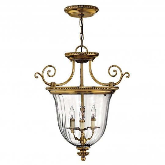 Cambridge Small Pendant Burnished Brass
