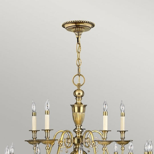 Cambridge 25Lt Chandelier Burnished Brass