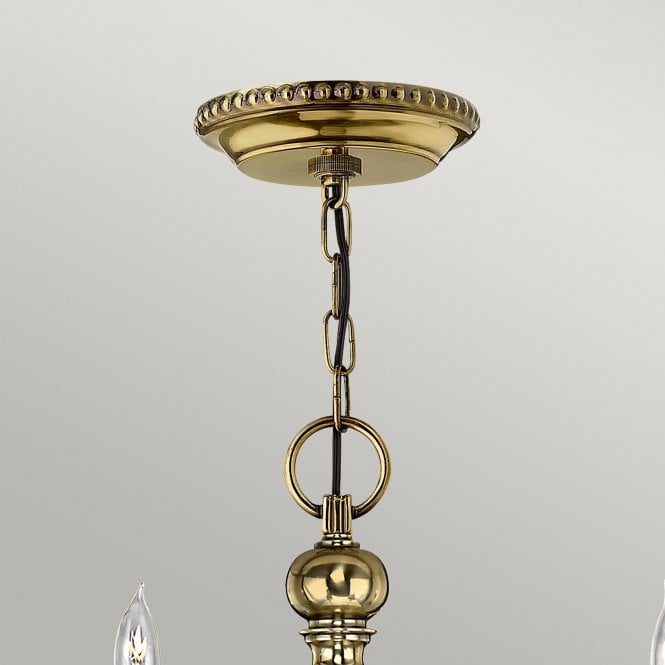 Cambridge 6Lt Chandelier Burnished Brass