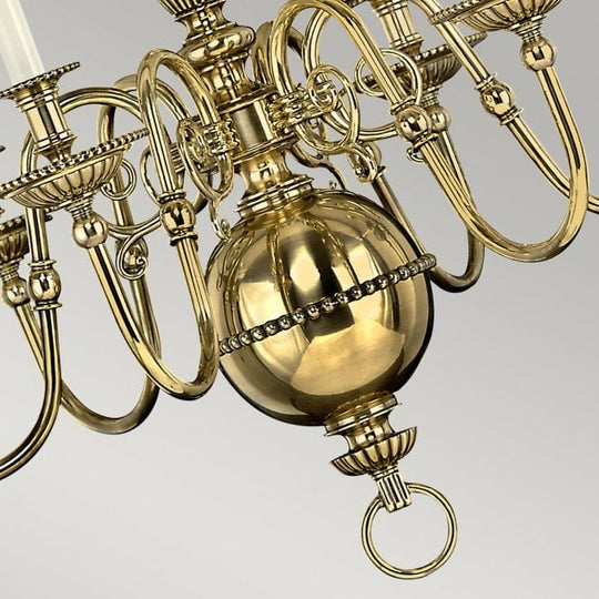 Cambridge 6Lt Chandelier Burnished Brass