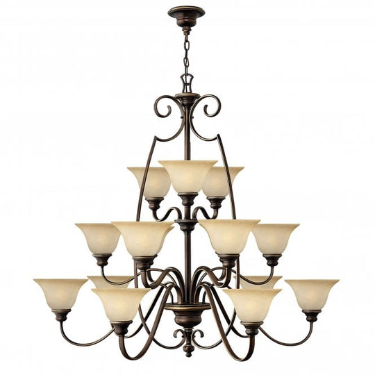 Cello 15Lt Chandelier Antique Bronze