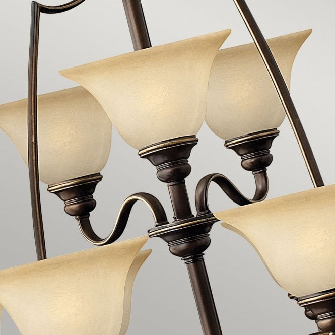 Cello 15Lt Chandelier Antique Bronze