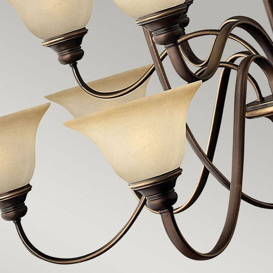 Cello 15Lt Chandelier Antique Bronze